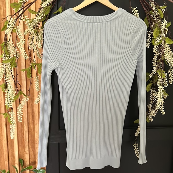 Athleta Glacial blue Lincoln Park Ribeed Crew Neck Sweater. Size S - Picture 5 of 13